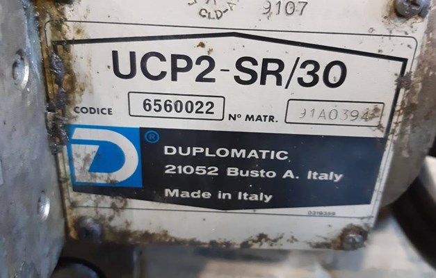 APPARECCHIATURA per CONTROUNTA IDRAULICA  tipo UCP2 -SR / 30 DUPLOMATIC